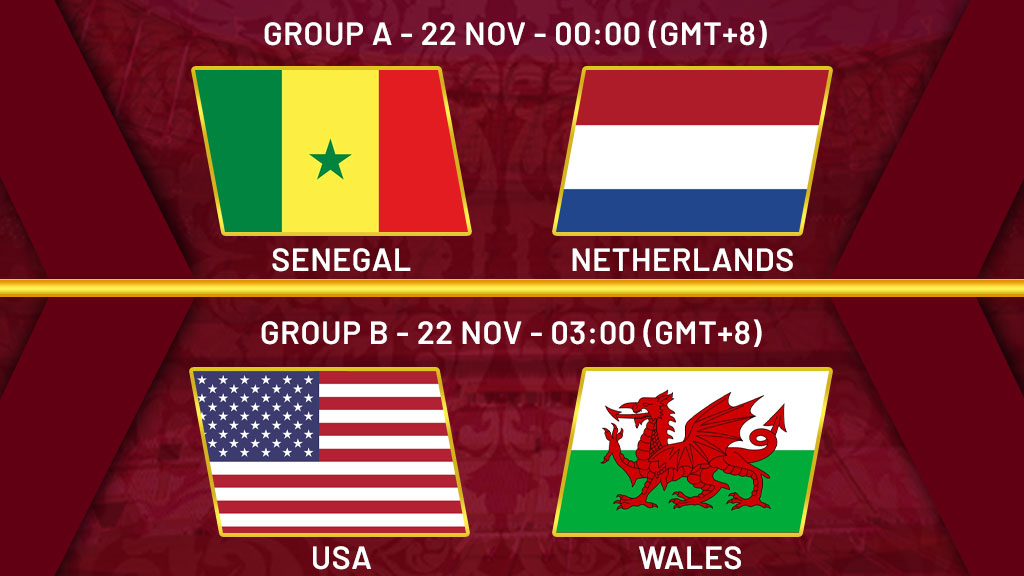 senegal vs netherlands USA vs Wales