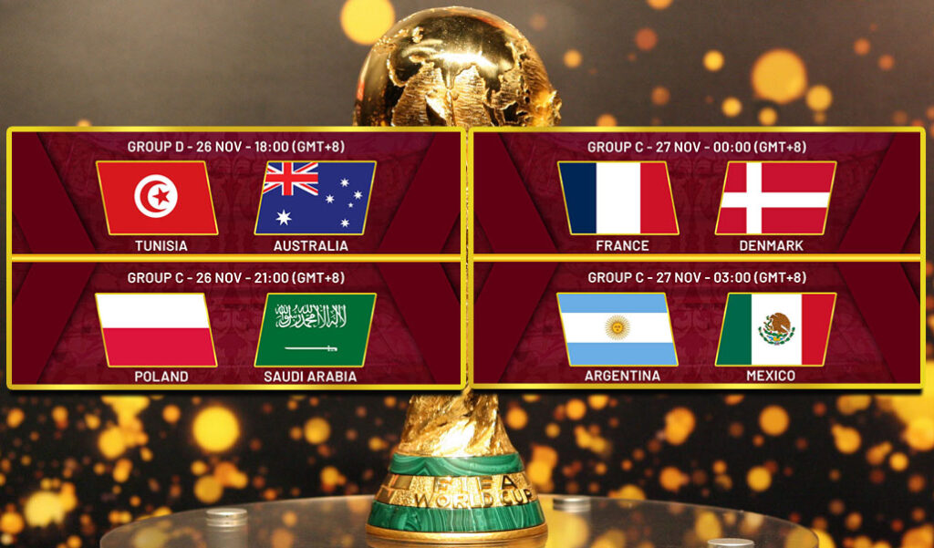 Bet Recommendations: Tunisia v Australia, Poland v Saudi Arabia, France v Denmark, & Argentina v Mexico