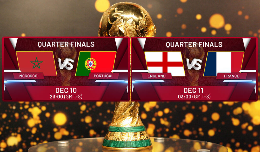 Bet Recommendations: Quarter-finals Morocco vs Portugal and England vs France